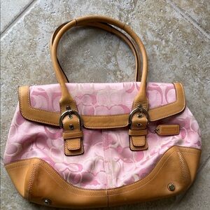 RARE Vintage Y2K Coach Optic Pink Satchel